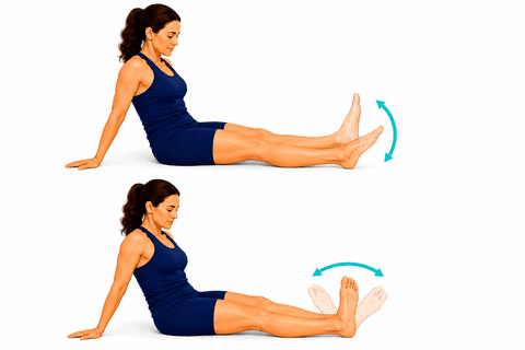 Gentle Ankle Range of Motion exercise illustration