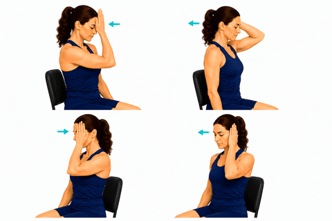 Gentle Neck Isometrics exercise illustration