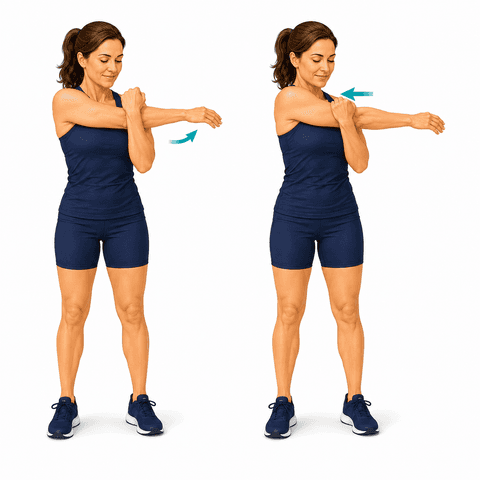 Cross-Body Shoulder Stretch exercise illustration