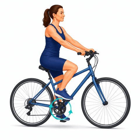 Cycling exercise illustration