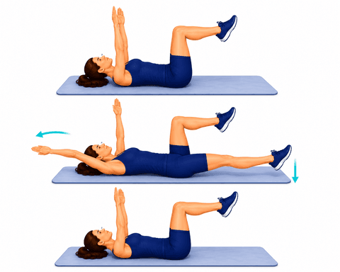Dead Bug exercise illustration