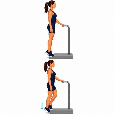 Eccentric Heel Drops exercise illustration