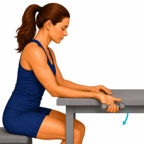 Eccentric Wrist Flexion exercise illustration