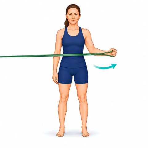 Resistance Band External Rotation exercise illustration