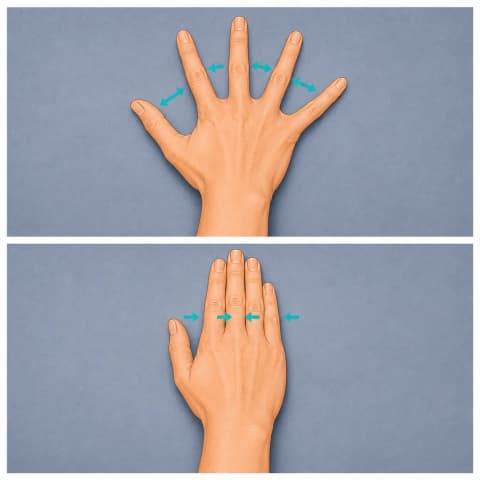 Finger Abduction & Adduction exercise illustration