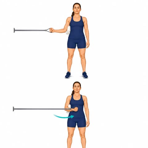 Resistance Band Internal Rotation exercise illustration