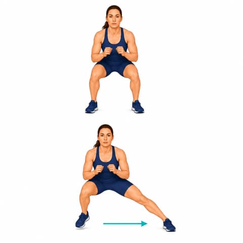Lateral Shuffles exercise illustration