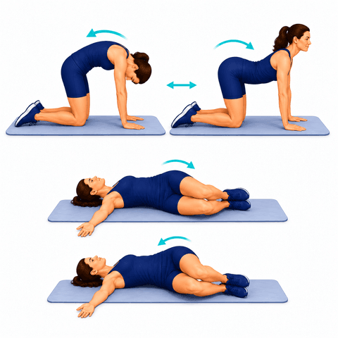 Gentle Lumbar Mobility exercise illustration