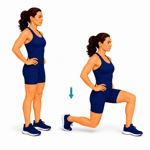 Lunges exercise illustration