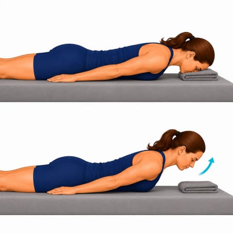 Neck Extensor Strengthening exercise illustration