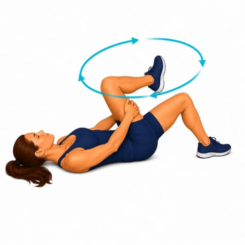 Passive Hip Range of Motion (Circumduction) exercise illustration