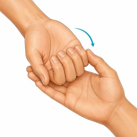 Place-and-Hold Finger Flexion exercise illustration