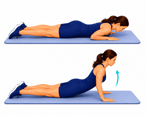 Press-Up (Gentle Back Extension) exercise illustration