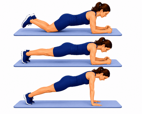Progressive Planks exercise illustration