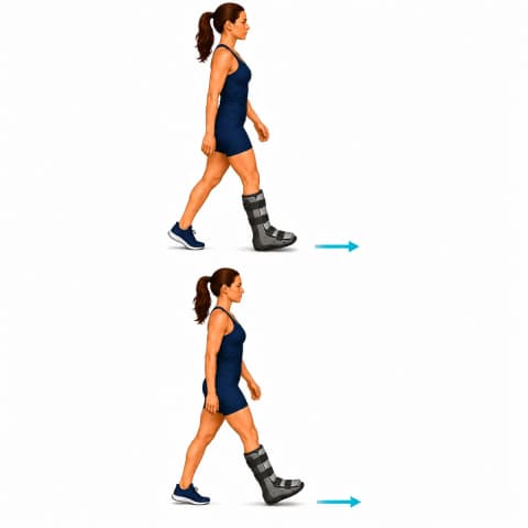 Progressive Walking in Boot exercise illustration