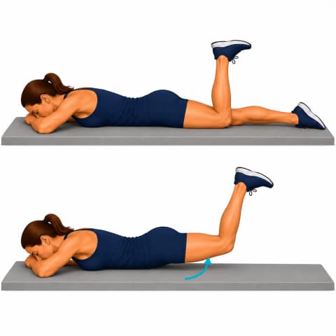 Prone Hip Extension exercise illustration
