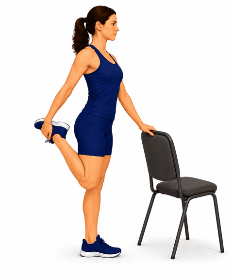 Standing Quadriceps Stretch exercise illustration