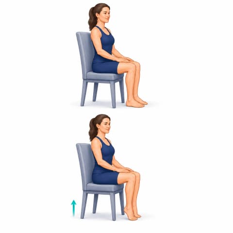 Seated Heel Raises exercise illustration