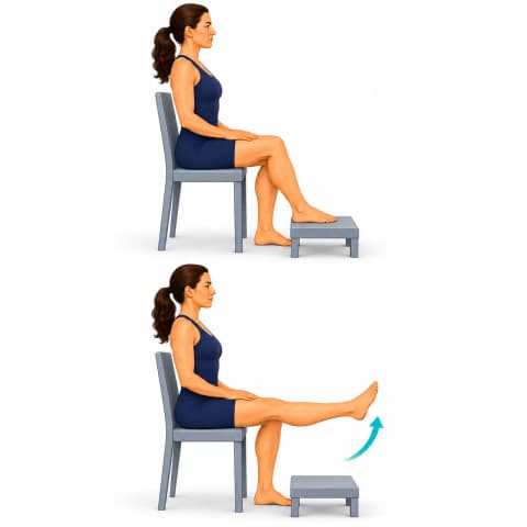 Seated Knee Extensions exercise illustration