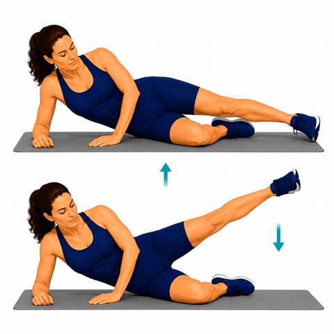 Side-Lying Hip Abduction exercise illustration