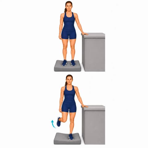 Single-Leg Balance on Foam exercise illustration