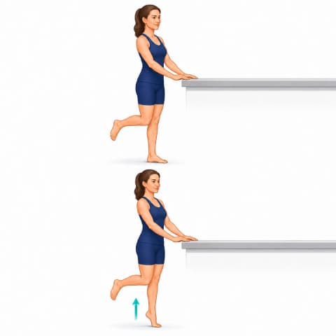 Single-Leg Heel Raises exercise illustration