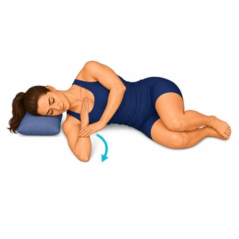 Sleeper Stretch exercise illustration