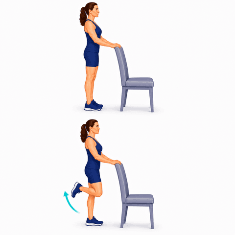Standing Hamstring Curls exercise illustration