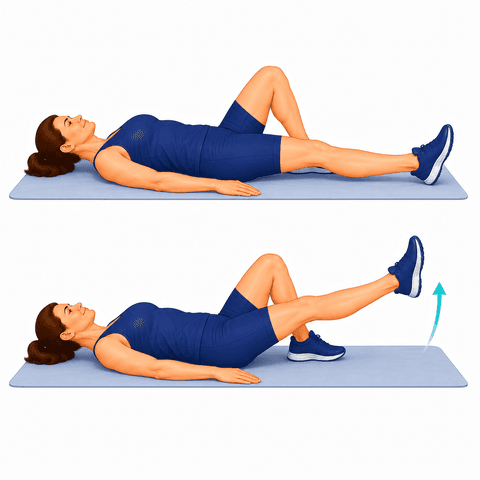 Straight Leg Raises exercise illustration