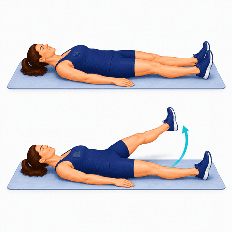 Hip Abduction & Adduction (Lying) exercise illustration