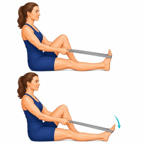 Theraband Plantarflexion exercise illustration