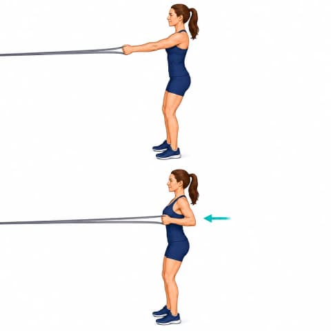 Upper Back Strengthening exercise illustration