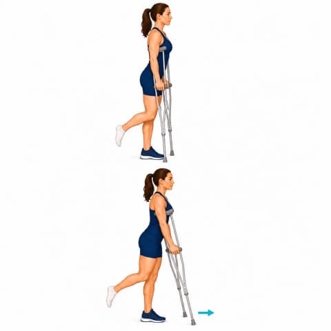 Walking with Crutches or Walker (Non-Weight-Bearing) exercise illustration
