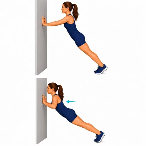 Wall Push-Ups exercise illustration