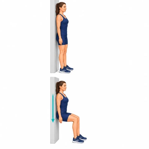 Wall Sit exercise illustration