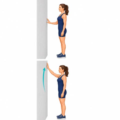 Wall Walks (Finger Walks) exercise illustration