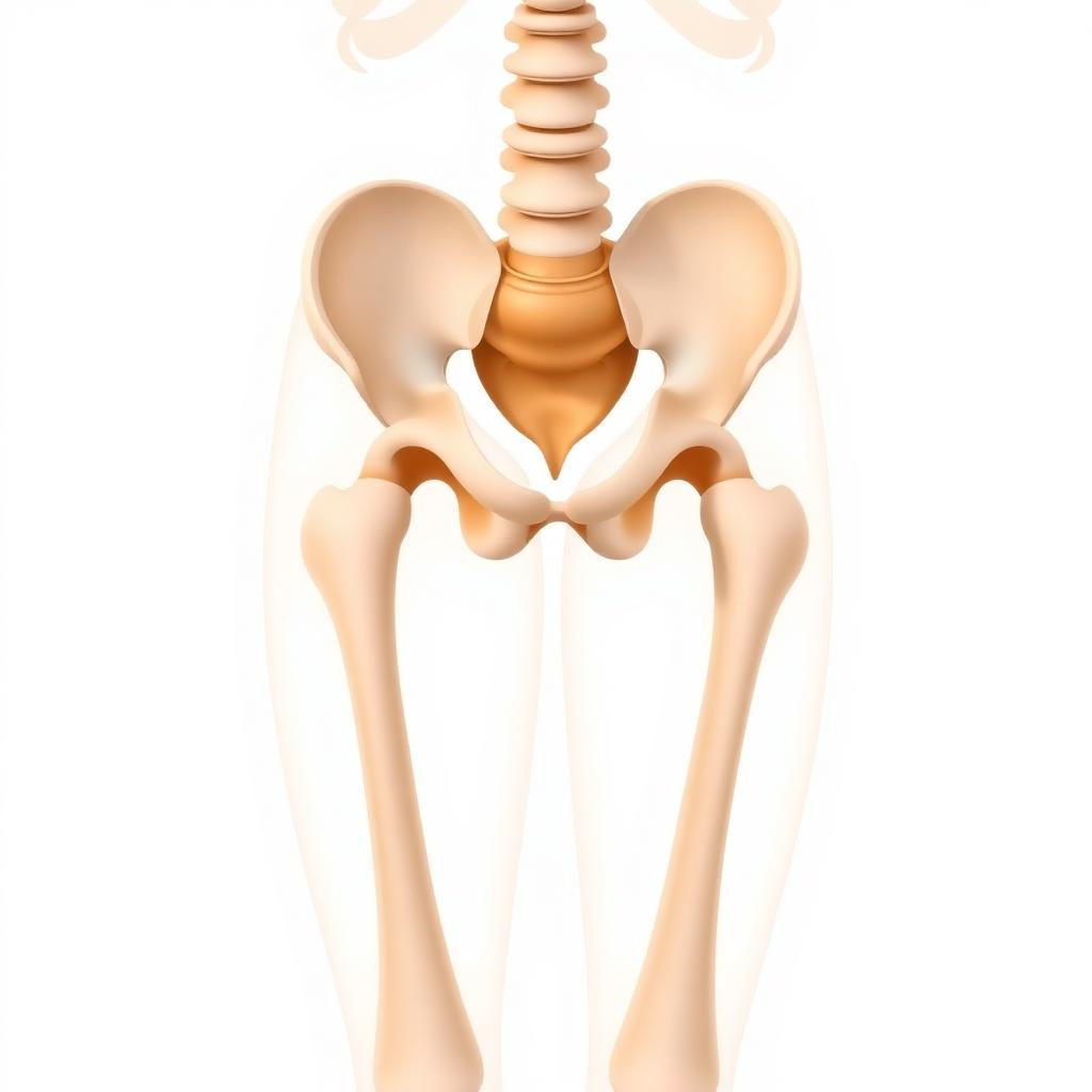 Hip anatomy illustration